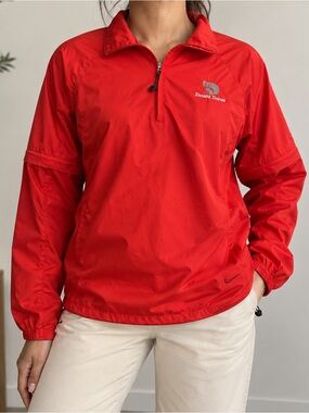 Vintage Nike Golf Clima-FIT Convertible Red Windbreaker – Size Medium (8–10)
